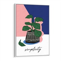 Obraz w ramie 70x100 - Tajemnicze Wibracje - tygrys, kwiaty - rama biała