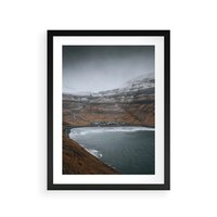 Plakat w ramie 50x70 - Spektakularna Przyroda - fiordy, Norwegia - rama czarna