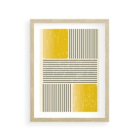 Plakat w ramie 50x70 - Geometria w Ruchu - geometria, proste linie - rama drewno