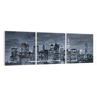 Obraz na płótnie 120x40 - Miejskie Migawki - noc, NY