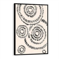 Obraz w ramie 70x100 - Abstrakcyjne Wnętrza - minimalistyczne kształty, odbicia - rama czarna