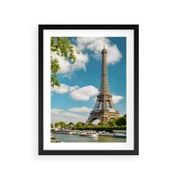 Plakat w ramie 30x40 - Paryż Eiffla - Paryż, Eiffla - rama czarna