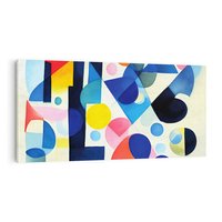 Obraz na płótnie 120x60 - Księga Akwarelowych Przeniknięć - abstrakcyjny obraz, różne kolorowe kształty