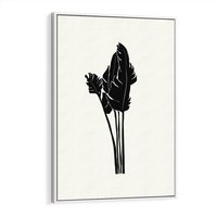 Obraz w ramie 50x70 - Elegancja Palm - nowoczesna sztuka, minimalistyczny styl - rama biała