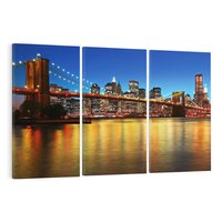 Obraz na płótnie 120x80 - Symbol nowojorskiego krajobrazu: most Brooklyn - most, NY