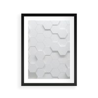 Plakat w ramie 50x70 - Intrygujący Wymiar - geometria, 3D - rama czarna