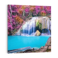 Obraz na płótnie 40x40 - Uroki wodospadu w lesie - Tajlandia, wodospad