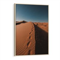 Obraz w ramie 80x120 - Piasek pustyni w ogniu - pustynia, piasek - rama drewno