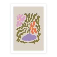 Plakat bez ramy 50x70 - Kolorowe Echa - kwiaty, abstrakcja