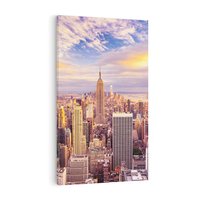 Obraz na płótnie 80x120 - Amerykański duch: Miasto na horyzoncie - USA, Ameryka