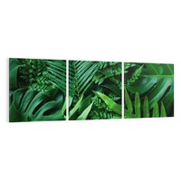 Obraz na płótnie 150x50 - Monstera Liście Fantazja - monstera, liście