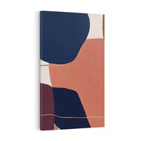 Obraz na płótnie 50x70 - Abstrakt Marsala - nieregularne plamy, kształty