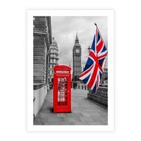 Plakat bez ramy 40x50 - Londyńska Budka przy Big Benie - Londyn, budka