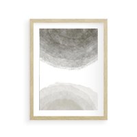 Plakat w ramie 30x40 - Impresje Energii - rozmyte cienie, abstrakcja - rama drewno