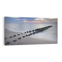 Obraz na płótnie 120x60 - Plaża Morskiej Błogości - plaża, morze