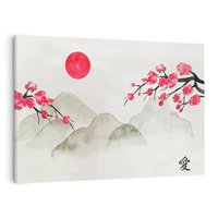Obraz na płótnie 70x50 - Harmonia Japandi - styl japandi, japonia