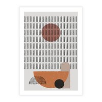Plakat bez ramy 30x40 - Symetria w Stylu Mid-Century - minimalistyczny obraz, mid-century styl