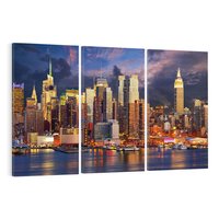 Obraz na płótnie 120x80 - Miasto Nocy - Nowy Jork, miasto