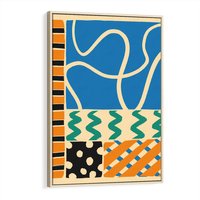 Obraz w ramie 80x120 - Etno Boho - etno ornamenty, boho klimat - rama drewno