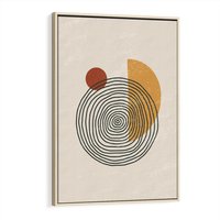 Obraz w ramie 80x120 - Odbicia Wyobraźni - nowoczesna sztuka, minimalizm - rama drewno