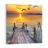 Obraz na płótnie 80x80 - Magia zachodu słońca - zachód, słońca