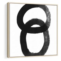 Obraz w ramie 50x50 - Kształtując Granice - abstrakcja, minimalizm - rama drewno