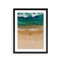 Plakat w ramie 40x50 - Oaza Relaksu - plaża, morze - rama czarna
