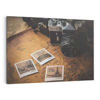 Obraz na płótnie 120x80 - Retro Aparat Zdjęciowy - retro, aparat
