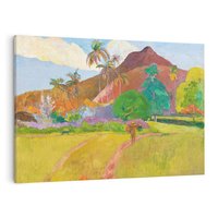 Obraz na płótnie 120x80 - Krajobraz Tahiti 1891, Paul Gauguin - Reprodukcja - reprodukcja, obraz na płótnie