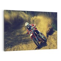 Obraz na płótnie 120x80 - Ekscytujące Skoki na Crossowym Motocyklu - cross, motocykl