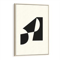Obraz w ramie 50x70 - Rozświetlony Cień - abstrakcyjna sztuka, geometria - rama drewno
