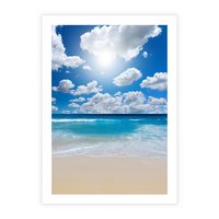 Plakat bez ramy 21x30 - Wakacyjna plaża - plaża, wakacje