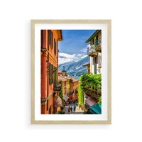 Plakat w ramie 50x70 - Tropienie Nieskończoności - uliczka, perspektywa - rama drewno