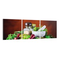 Obraz na płótnie 90x30 - Kulinarna przygoda - do kuchni, przyprawy
