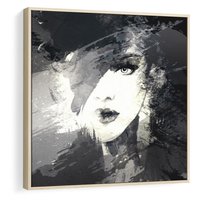 Obraz w ramie 80x80 - Abstrakcyjna wizja kobiety - abstrakcja, kobieta - rama drewno