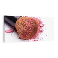 Obraz na płótnie 100x50 - Makijaż w kolorze pędzla - makijaż, pędzel