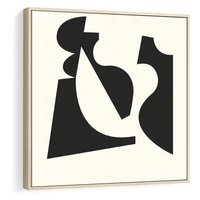 Obraz w ramie 80x80 - Tajemnicze Spektrum - abstrakcyjne kształty, geometria - rama drewno