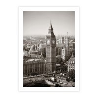 Plakat bez ramy 50x70 - Magiczna esencja Londynu: Big Ben i miasto - Big Ben, Londyn