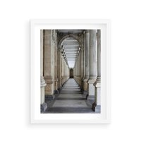 Plakat w ramie 50x70 - Uroki Kolumn - kolumny, architektura - rama biała
