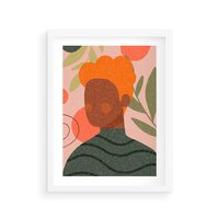 Plakat w ramie 40x50 - Kobieca Przestrzeń - nowoczesny plakat, styl retro - rama biała