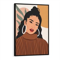 Obraz w ramie 50x70 - Kobiece Wibracje - nowoczesny plakat, styl retro - rama czarna