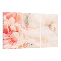 Obraz na płótnie 120x80 - Kwiatowe hafty marzeń - abstrakcja przypominająca kwiaty, róże