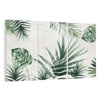 Obraz na płótnie 120x80 - Tropikalne Akwarele - tropikalne liście, akwarela