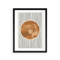 Plakat w ramie 50x70 - Eteryczne Krągłe Echa - boho obraz, geometria - rama czarna