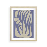 Plakat w ramie 30x40 - Kształty Niewidzialnych Granic - abstrakcyjna sztuka, skandynawski styl - rama drewno