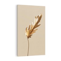 Obraz na płótnie 70x100 - Piękno w Detalu - złoty, liść