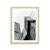 Plakat w ramie 50x70 - Fotografia Wieżowców - architektura, budynki - rama drewno