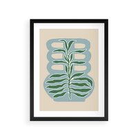 Plakat w ramie 40x50 - Wewnętrzne Spektrum - boho styl, wazon - rama czarna