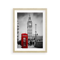 Plakat w ramie 30x40 - Ikoniczny Big Ben w Londynie - Big Ben, Londyn - rama drewno