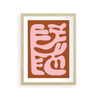 Plakat w ramie 40x50 - Migotliwe Boho Marzenia - abstrakcyjny obraz, plakat - rama drewno